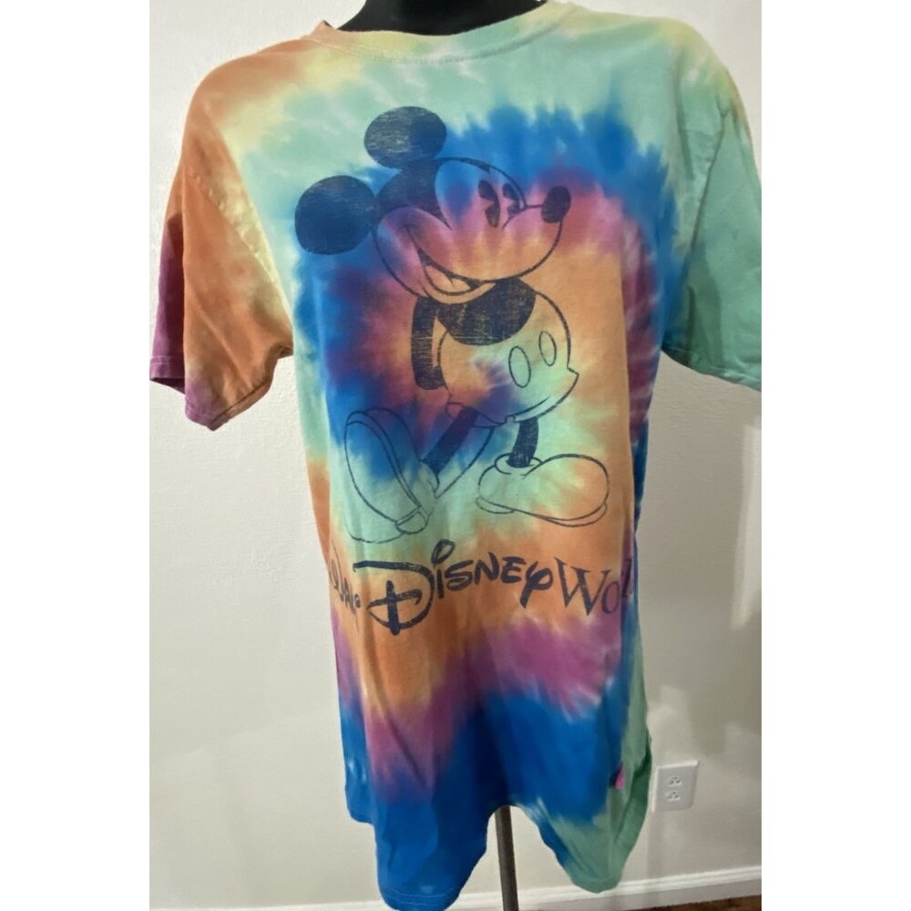 Hanes Tagless Jrs/Womens Size Small T-Shirt Walt Disney World Tie Dyed